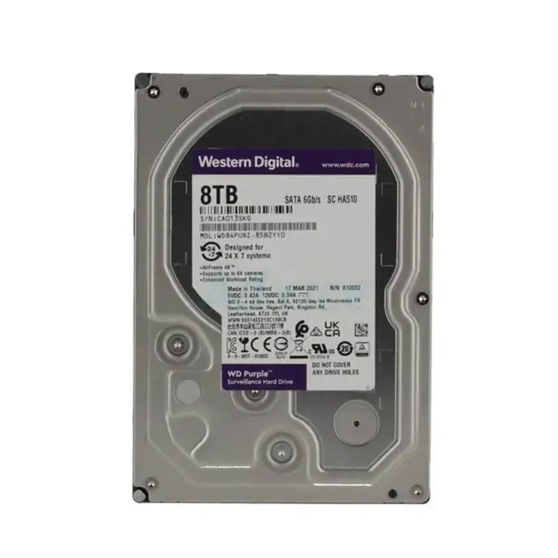 هارد اینترنال وسترن مدل WD Purple با ظرفیت 8 ترابایت